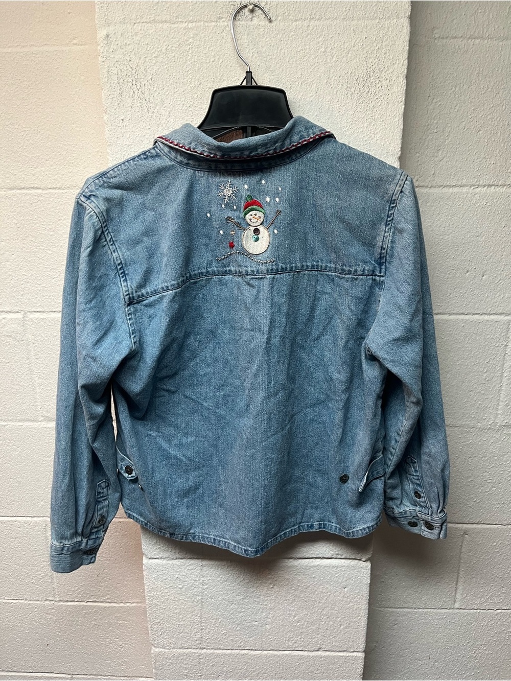 Christopher & Banks Light Blue Denim Button-Up Shirt Jacket - Picture 6 of 7